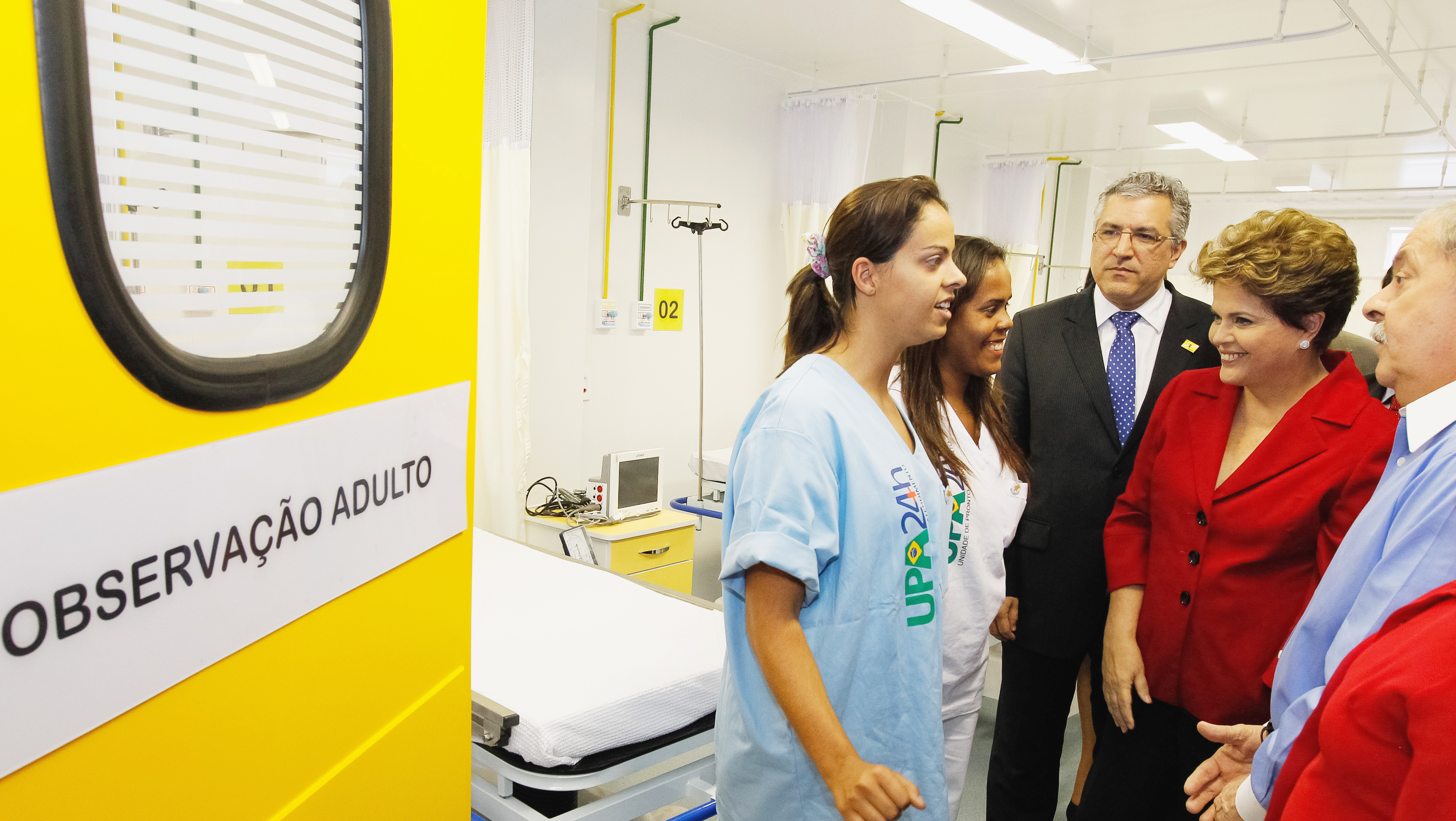 Presidenta Dilma Rousseff durante cerimônia de inauguração da UPA 24h - Unidade de Pronto Atendimento Alves Dias em  São Bernardo do Campo-SP e inaugurações simultâneas da UPA 24 em Porto seguro - BA e no Recanto das Emas - DF. São Bernardo do Campo - SP, 05/07/2012