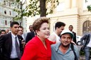 Presidenta Dilma Rousseff durante passeio na Praça da Liberdade. Belo Horizonte - MG, 27/08/2013