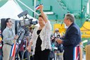 Presidenta Dilma Rousseff e o Presidente de Cuba, Raúl Castro, durante inauguração do Porto de Mariel. Província de Artemisa-Cuba, 27/01/2014
