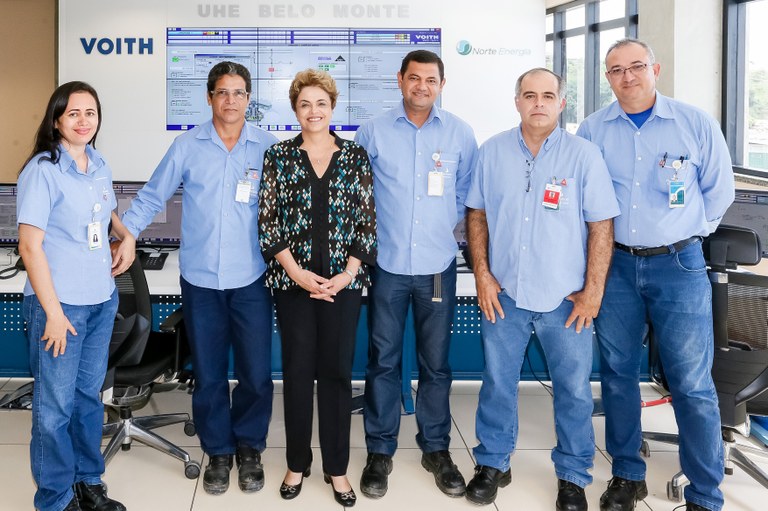 Presidenta Dilma Rousseff durante cerimônia de início da operação comercial da Usina Hidrelétrica de Belo Monte. Vitória do Xingu-PA, 05/05/2016 