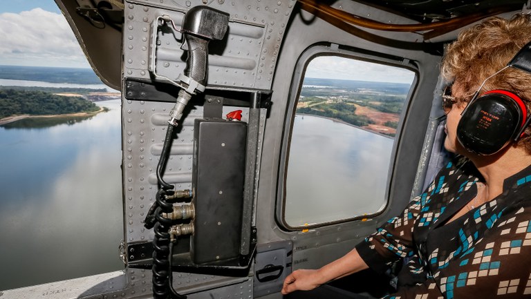 Presidenta Dilma Rousseff durante cerimônia de início da operação comercial da Usina Hidrelétrica de Belo Monte.  Vitória do Xingu-PA, 05/05/2016