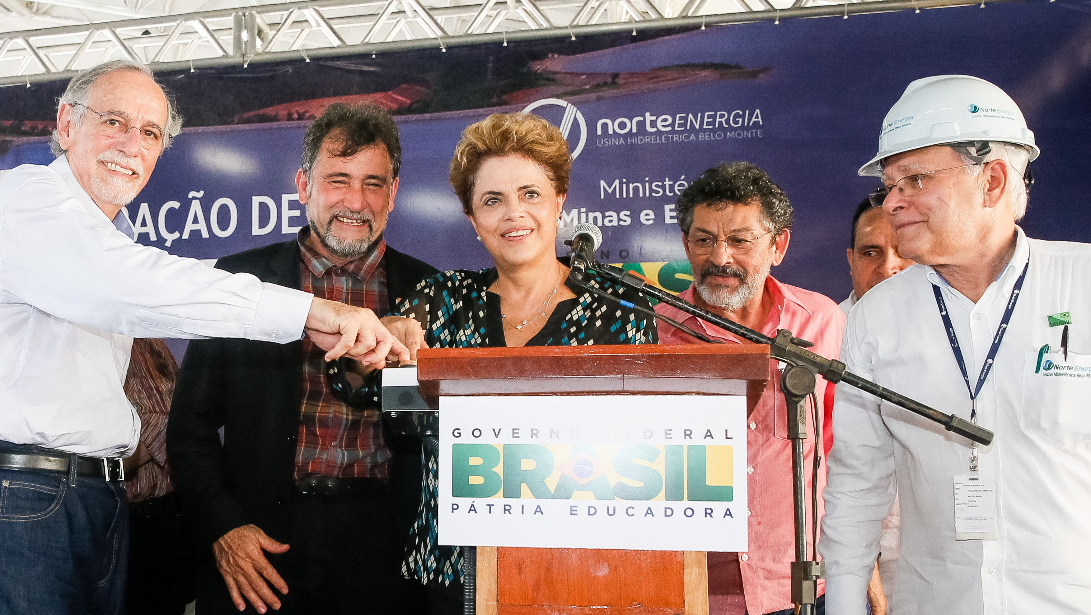 Presidenta Dilma Rousseff durante cerimônia de início da operação comercial da Usina Hidrelétrica de Belo Monte. Vitória do Xingu-PA, 05/05/2016 