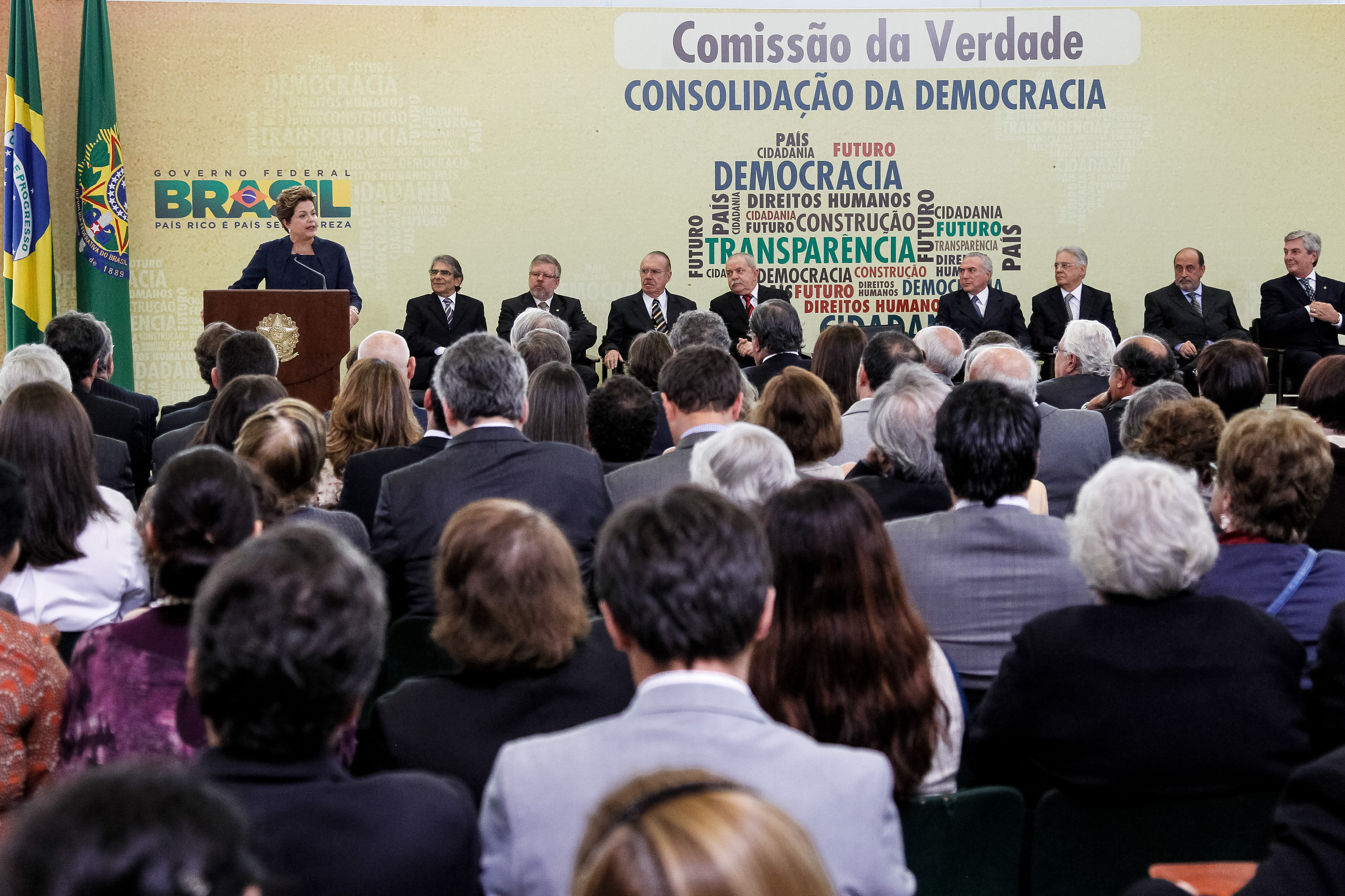 Presidenta Dilma Rousseff durante cerimônia de Instalação da Comissão Nacional da Verdade, no Palácio do Planalto. Brasília - DF, 16/05/2012
