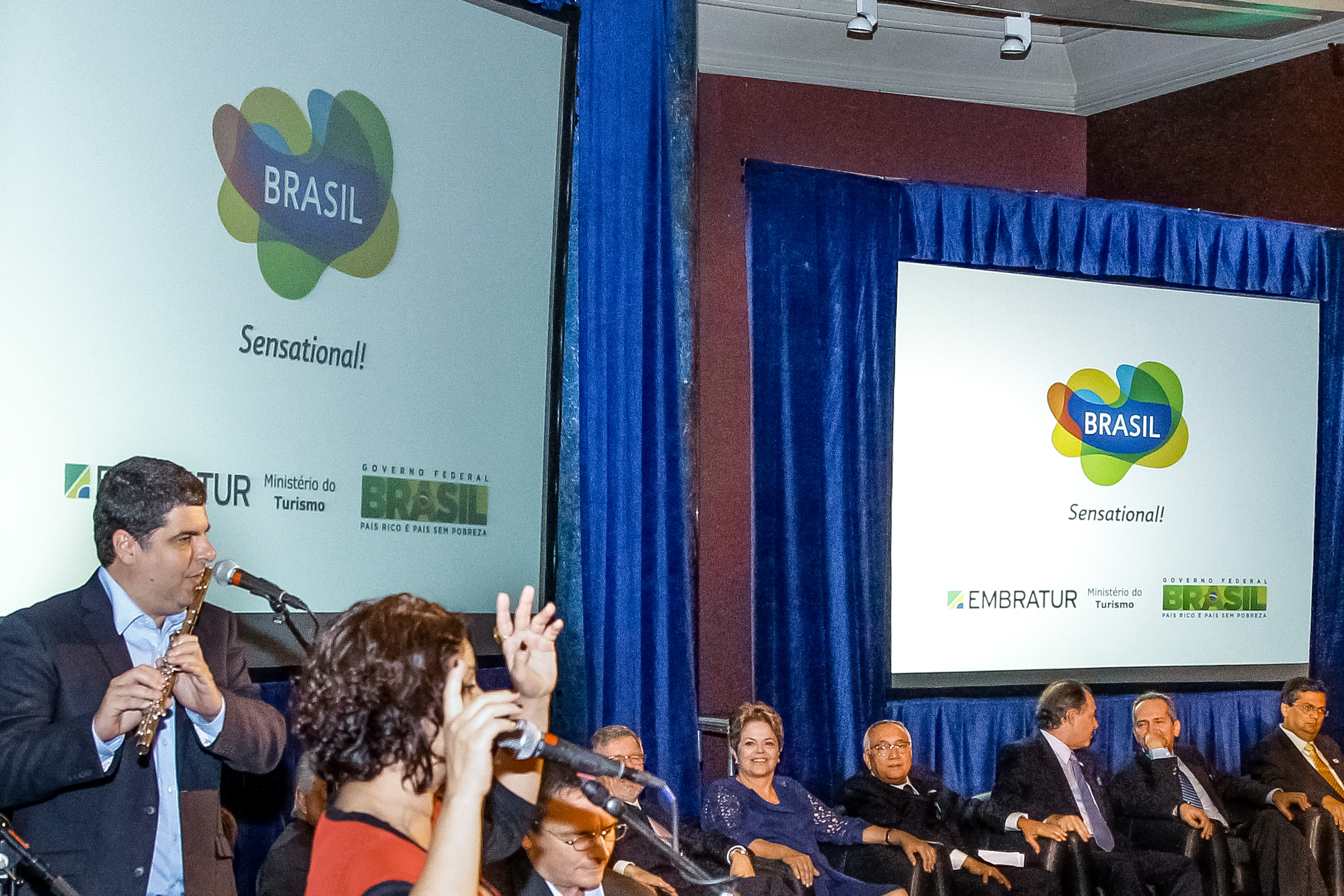 Presidenta Dilma Rousseff durante cerimônia de lançamento da Campanha de Promoção Turística do Brasil no Exterior. Londres - Inglaterra, 25/07/2012