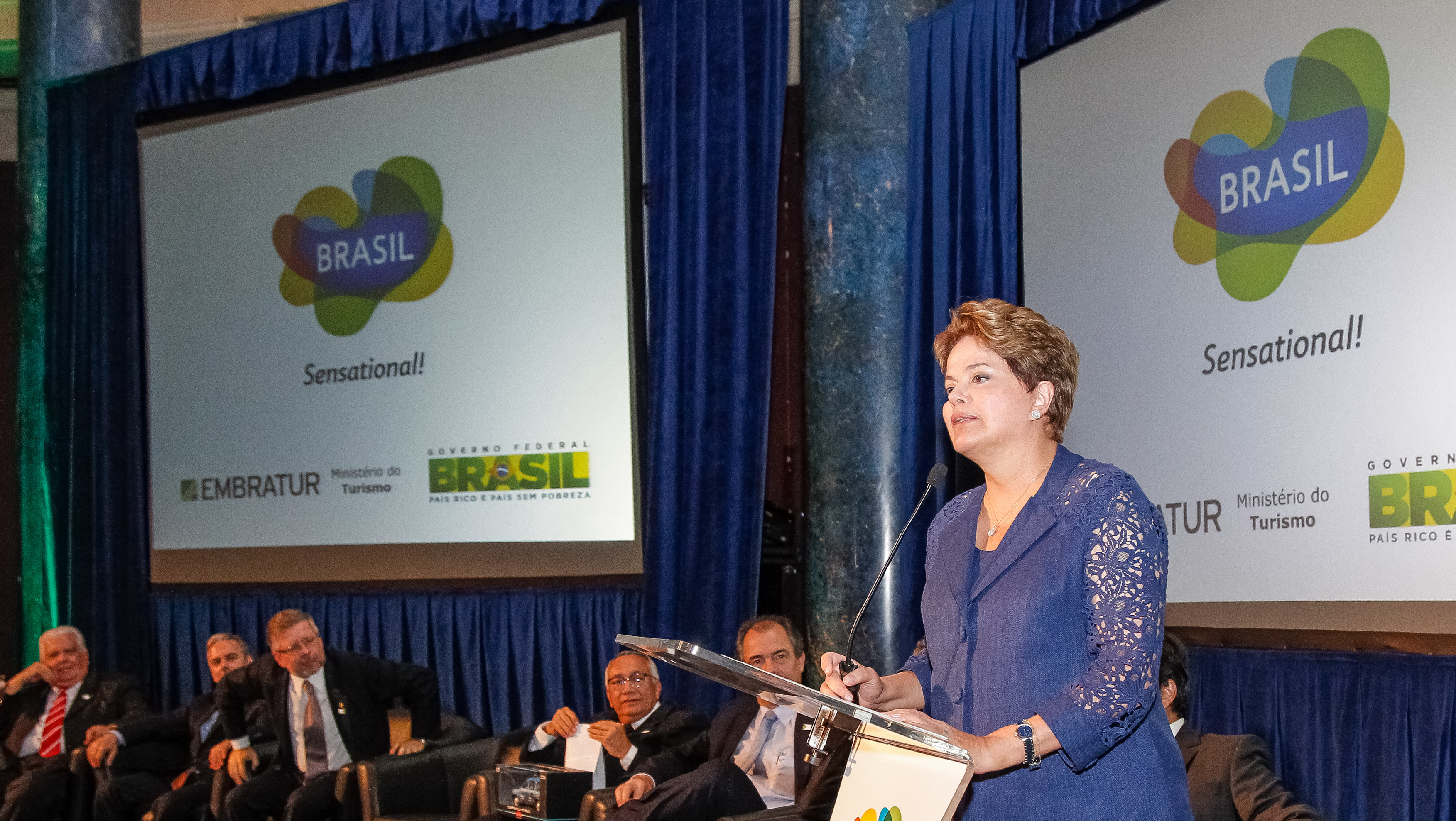 Presidenta Dilma Rousseff durante cerimônia de lançamento da Campanha de Promoção Turística do Brasil no Exterior. Londres - Inglaterra, 25/07/2012