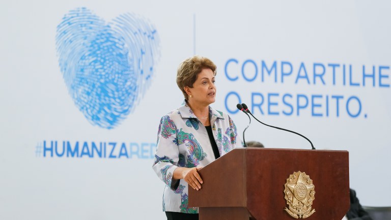  Presidenta Dilma Rousseff no lançamento do Pacto Nacional de Enfrentamento às Violações de Direitos Humanos na Internet - #Humaniza Redes. Brasília-DF, 07/04/2015  