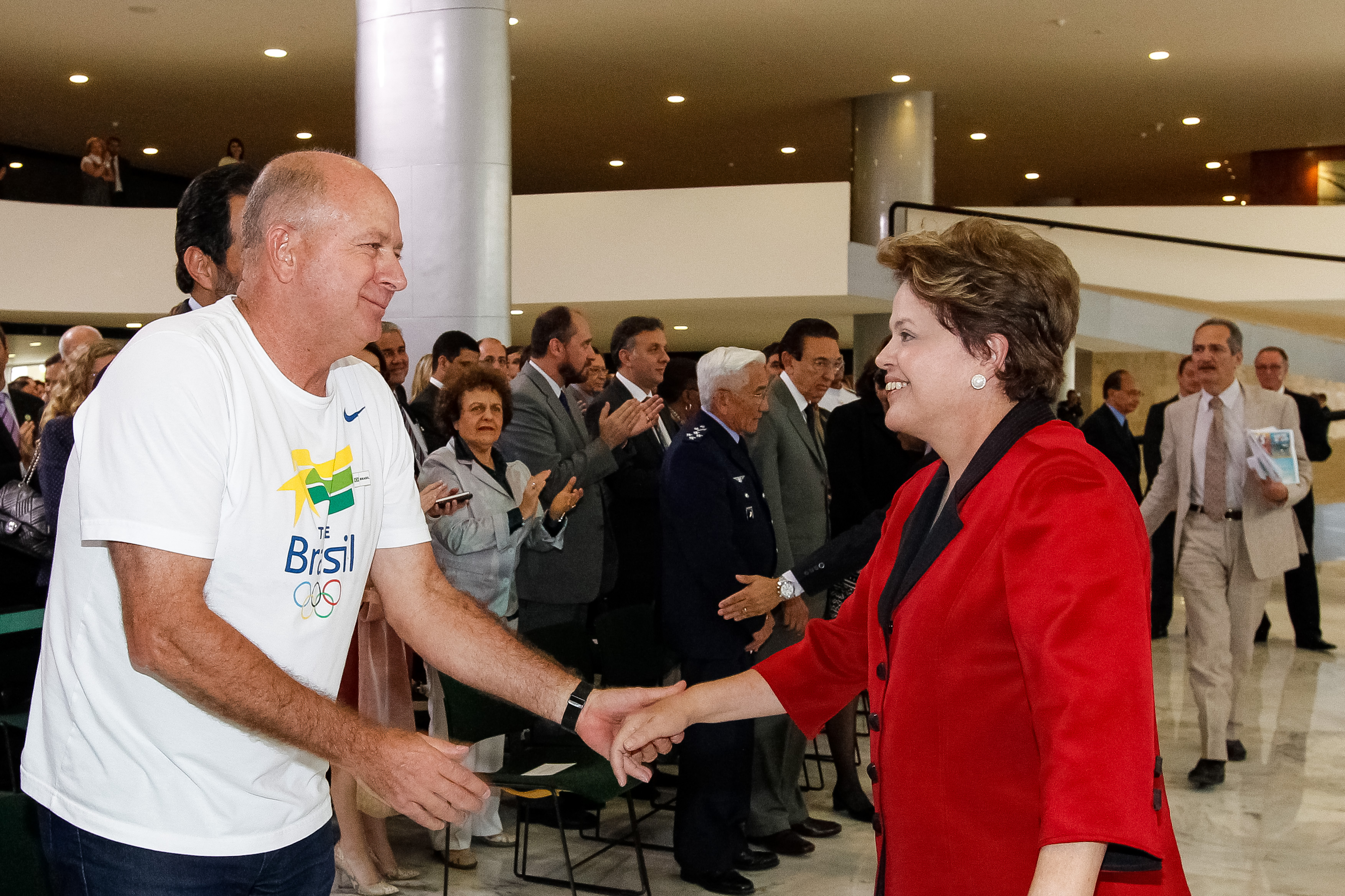 Presidenta Dilma Rousseff durante cerimônia de lançamento do Plano Brasil Medalhas 2016. Brasília - DF, 13/09/2012