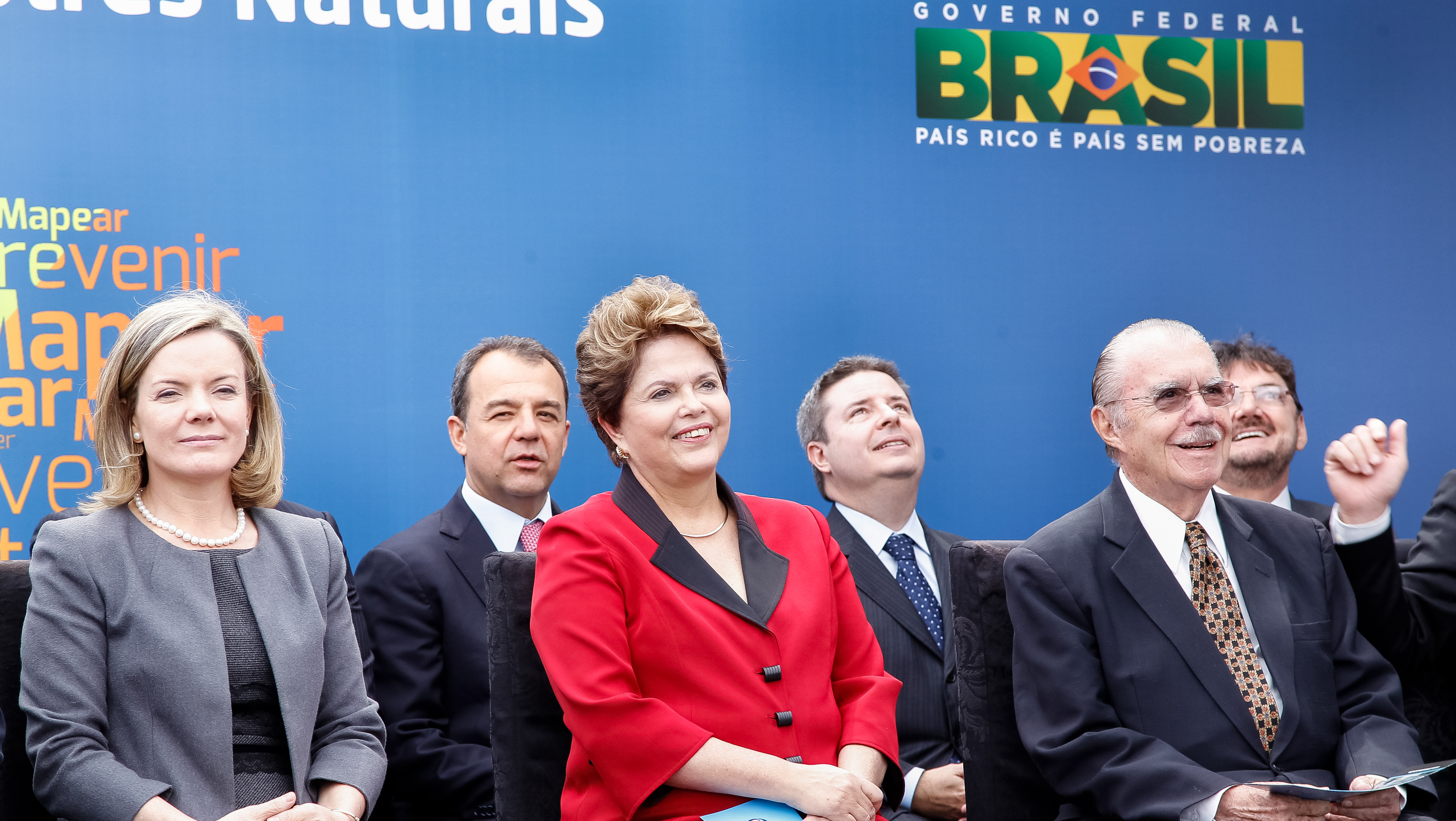 Presidenta Dilma Rousseff durante cerimônia de lançamento do Plano Nacional de Gestão de Risco e Resposta a Desastres Naturais e inauguração das novas instalações do Centro Nacional de Gerenciamento de Risco e Desastres - Cenad. Brasília - DF, 08/08/2012