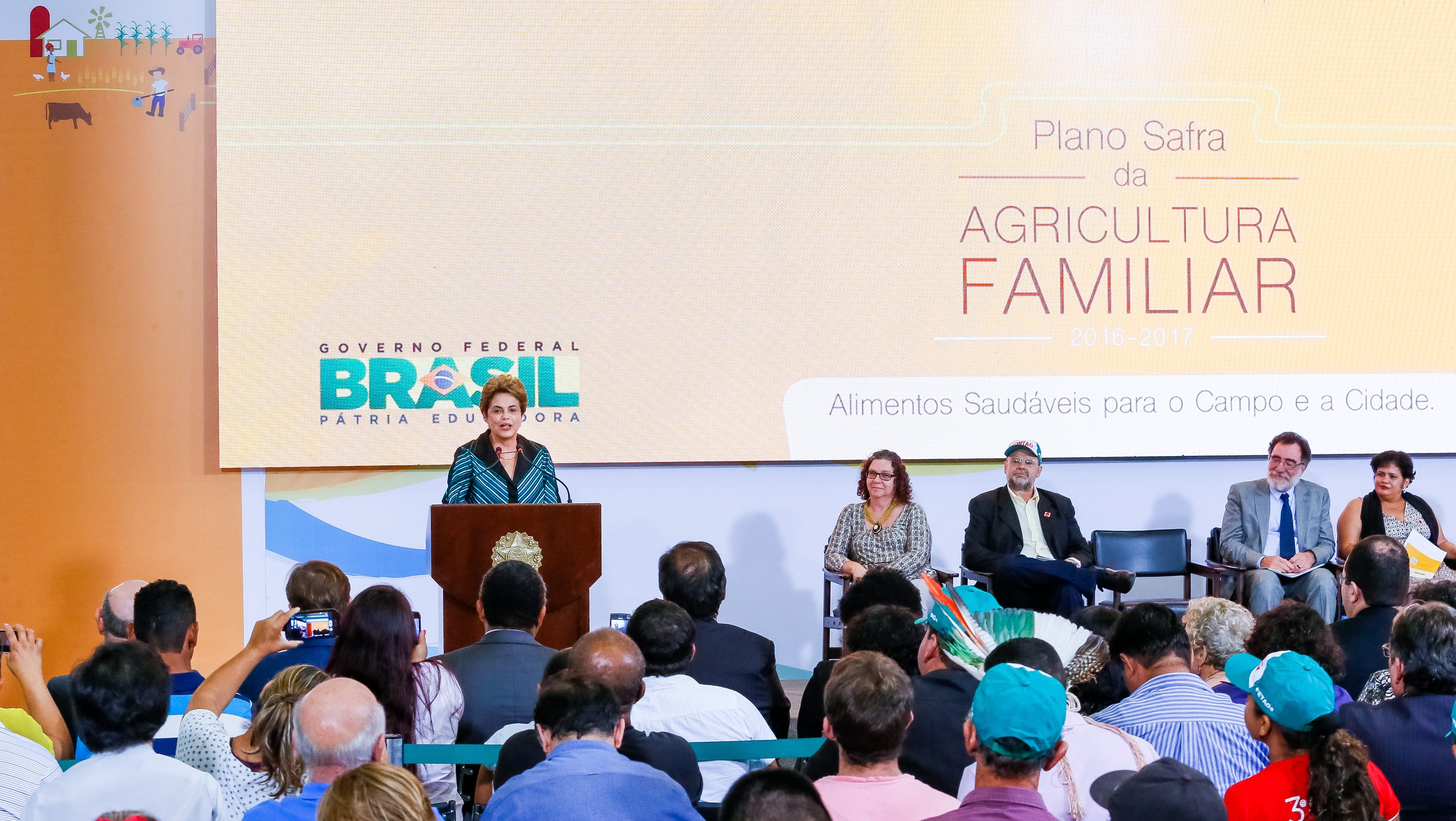 Presidenta Dilma Rousseff durante cerimônia de Lançamento do Plano Safra da Agricultura Familiar. Brasília-DF,03/05/2016
