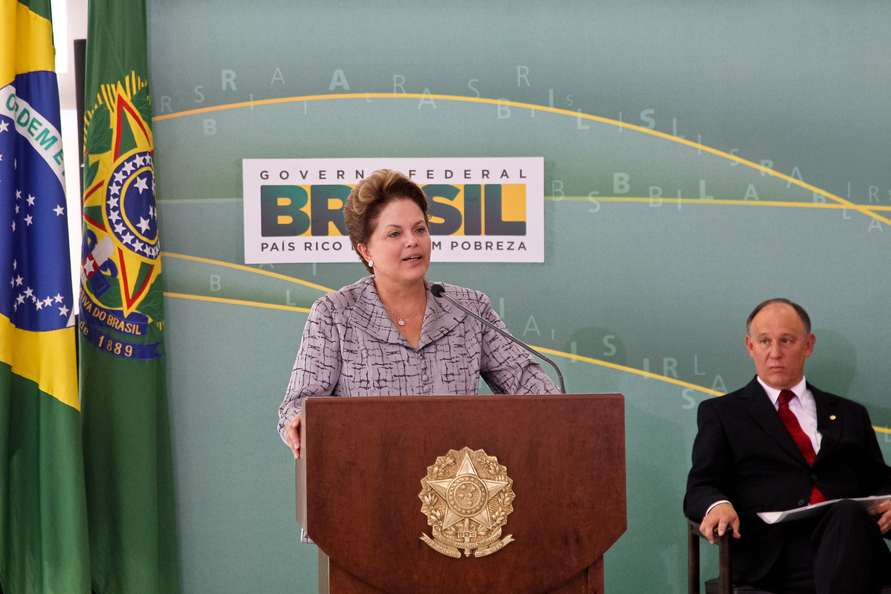 Presidenta Dilma Rousseff durante cerimônia de posse do Ministro do Desenvolvimento Agrário, Pepe Vargas, no Palácio do Planalto. Brasília - DF, 14/03/2012
