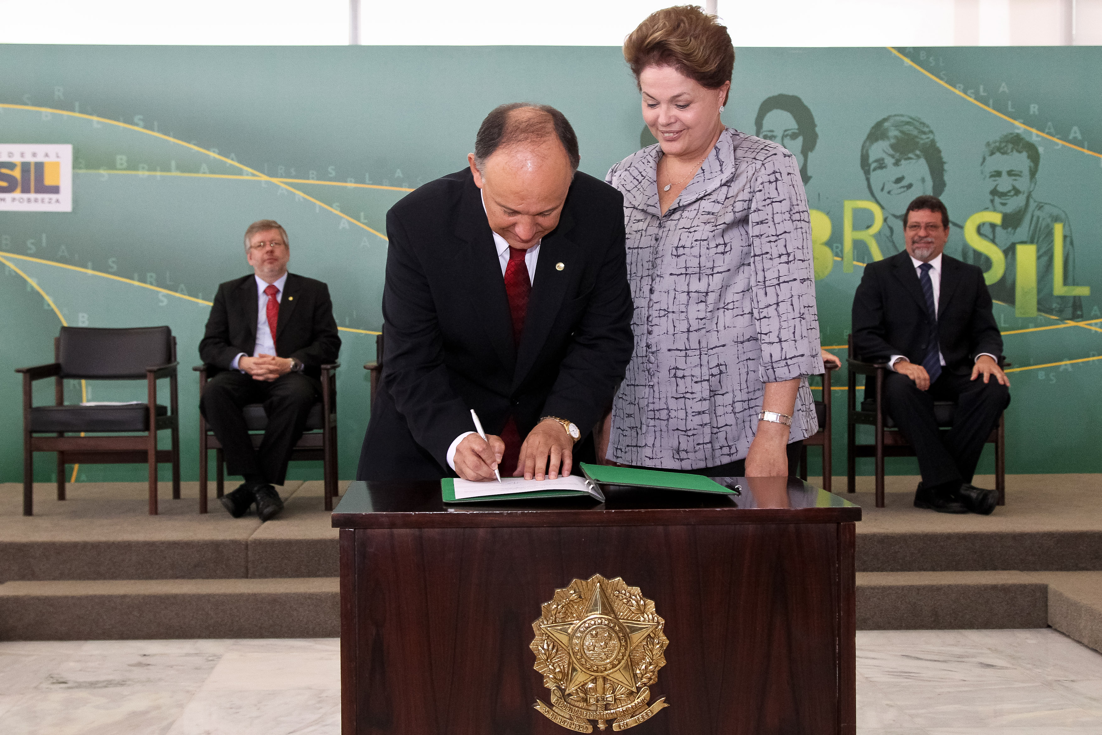Presidenta Dilma Rousseff durante cerimônia de posse do Ministro do Desenvolvimento Agrário, Pepe Vargas, no Palácio do Planalto. Brasília - DF, 14/03/2012