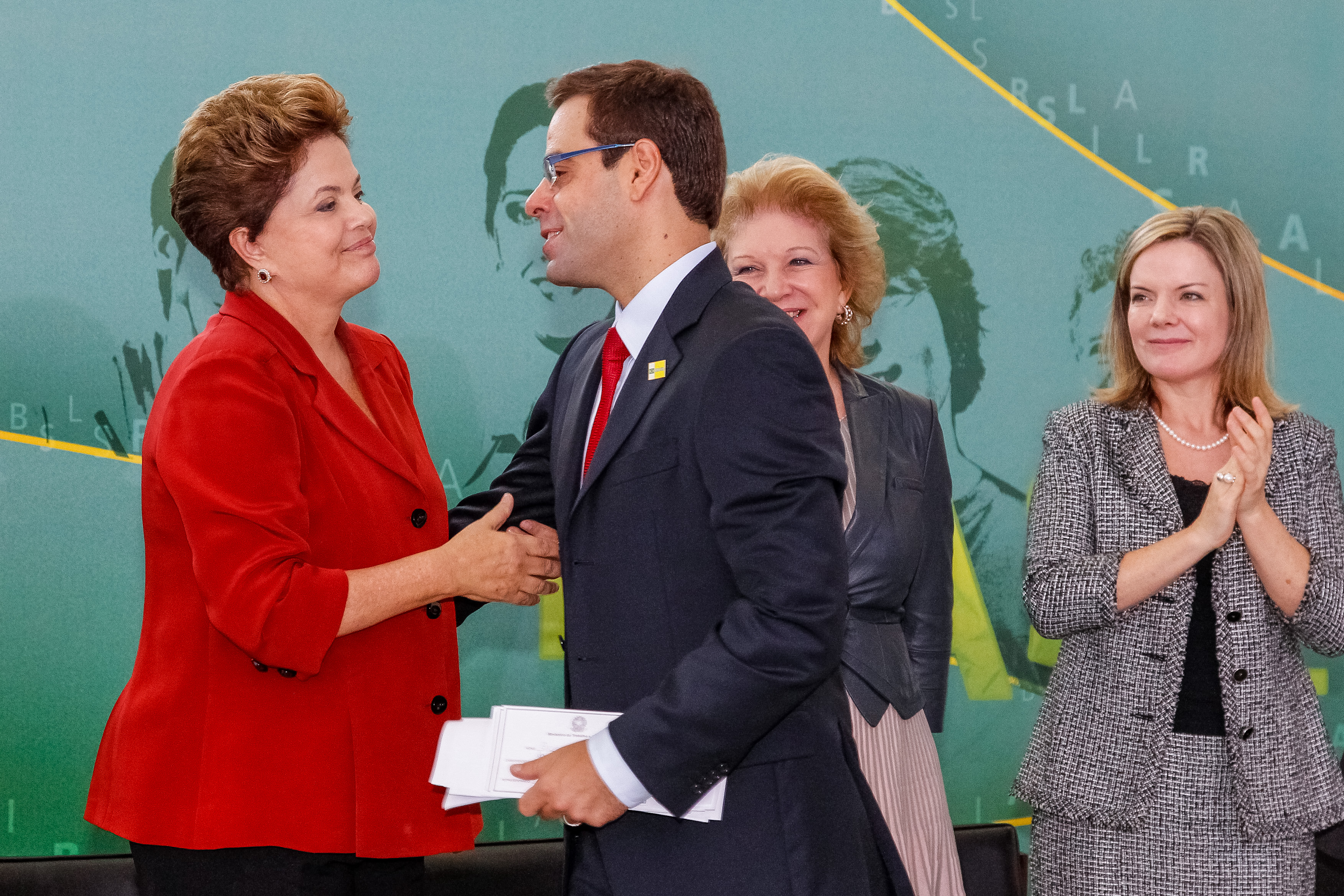 Presidenta Dilma Rousseff durante cerimônia de posse do Ministro do Trabalho e Emprego, Brizola Neto. Brasília - DF, 03/05/2012