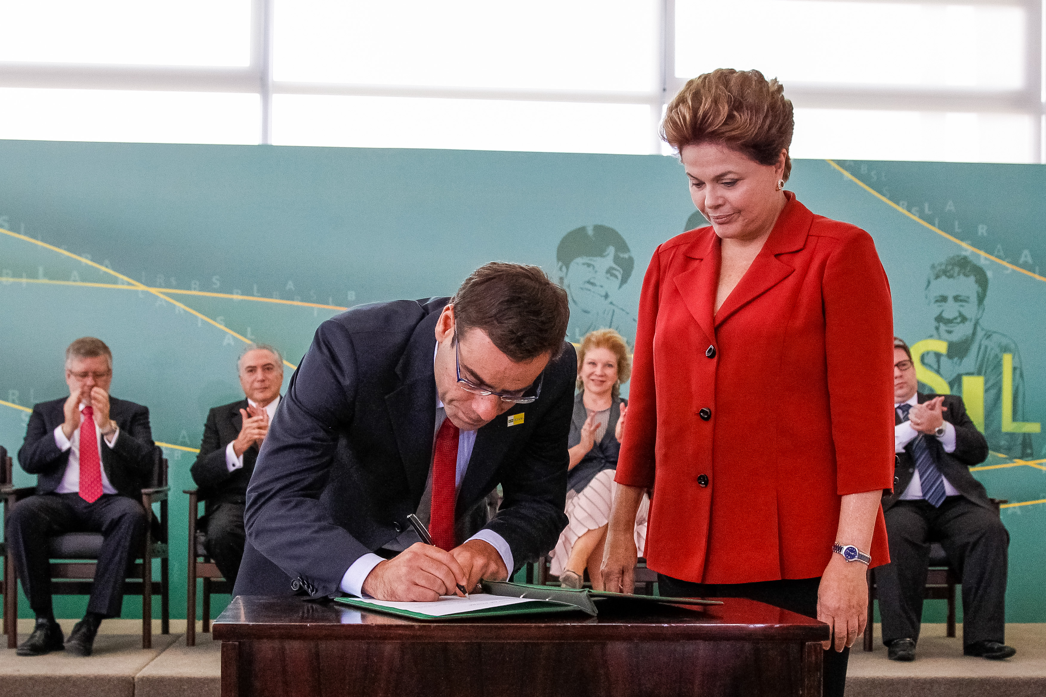 Presidenta Dilma Rousseff durante cerimônia de posse do Ministro do Trabalho e Emprego, Brizola Neto. Brasília - DF, 03/05/2012