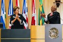  Presidenta Dilma Rousseff e o novo Presidente do TST Carlos Alberto Reis de Paula durante cerimônia de posse dos novos dirigentes do Tribunal Superior do Trabalho (TST). Brasília - DF, 05/03/2013