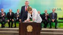 Presidenta Dilma Rousseff empossa o senhor André Figueiredo, como Ministro das Comunicações, durante cerimônia de posse dos novos ministros. Brasília-DF, 05/10/2015