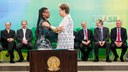 Presidenta Dilma Rousseff empossa a senhora Nilma Lino Gomes, como Ministra de Direitos Humanos, Políticas para as Mulheres e Igualdade Racial, durante cerimônia de posse dos novos ministros. Brasília-DF, 05/10/2015