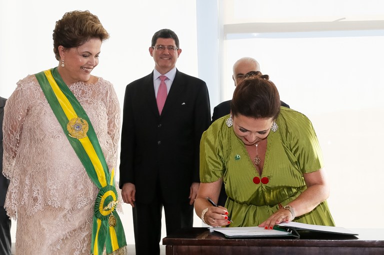 Ministra da Agricultura, Pecuária e Abastecimento, Katia Abreu empossada durante cerimônia de posse do segundo mandato da Presidenta da República Dilma Rousseff e do Vice-Presidente da República Michel Temer. Brasília-DF, 01/01/2015