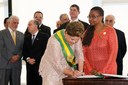  Ministra da Secretaria de Políticas de Promoção da Igualdade Racial, Nilma Lino Gomes durante cerimônia de posse do segundo mandato da Presidenta da República Dilma Rousseff e do Vice-Presidente da República Michel Temer. Brasília-DF, 01/01/2015