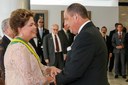 Presidenta Dilma Rousseff recebe cumprimentos do Presidente da República da Costa Rica, Luis Guillermo Solís Rivera durante cerimônia de posse do segundo mandato da Presidenta da República Dilma Rousseff e do Vice-Presidente da República Michel Temer. Brasília-DF, 01/01/2015
