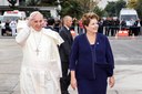 Presidenta Dilma Rousseff durante chegada de Sua Santidade o Papa Francisco na Base Aérea do Galeão. Rio de Janeiro - RJ, 22/07/2013