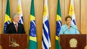 Presidenta Dilma Rousseff e o  Presidente da República Oriental do Uruguai, Tabaré Vázquez durante declaração à imprensa. Brasília - DF, 21/05/2015