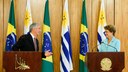  Presidenta Dilma Rousseff e o Presidente da República Oriental do Uruguai, Tabaré Vázquez durante declaração à imprensa. Brasília - DF, 21/05/2015  
