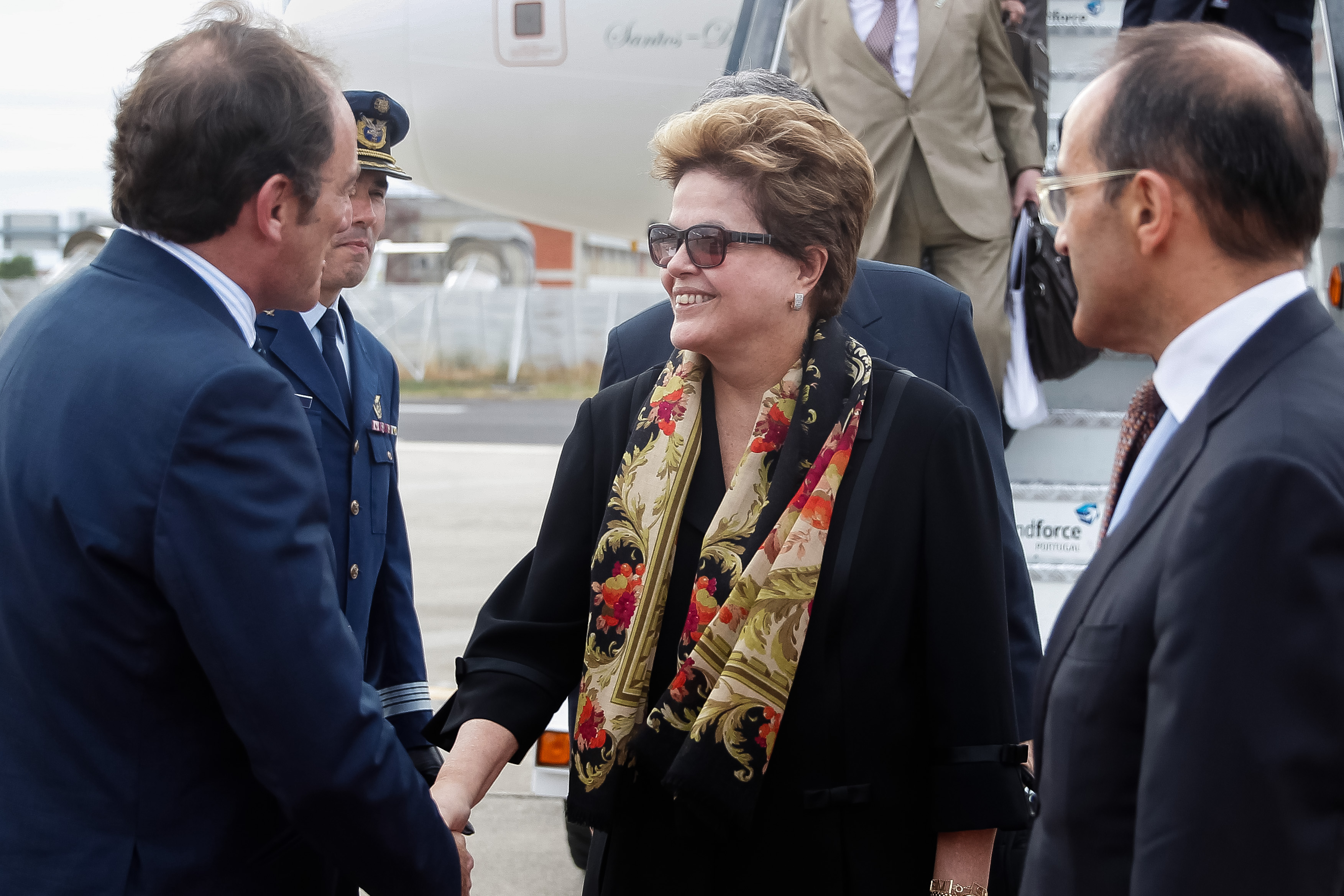 Presidenta Dilma Rousseff durante chegada a Lisboa. Lisboa - Portugal, 09/06/2013