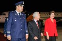 Presidenta Dilma Rousseff durante chegada a Santiago. Santiago - Chile, 25/01/2013