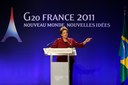 Presidenta Dilma Rousseff durante coletiva de imprensa na Cúpula de Líderes do G20. Cannes - França, 04/11/2011