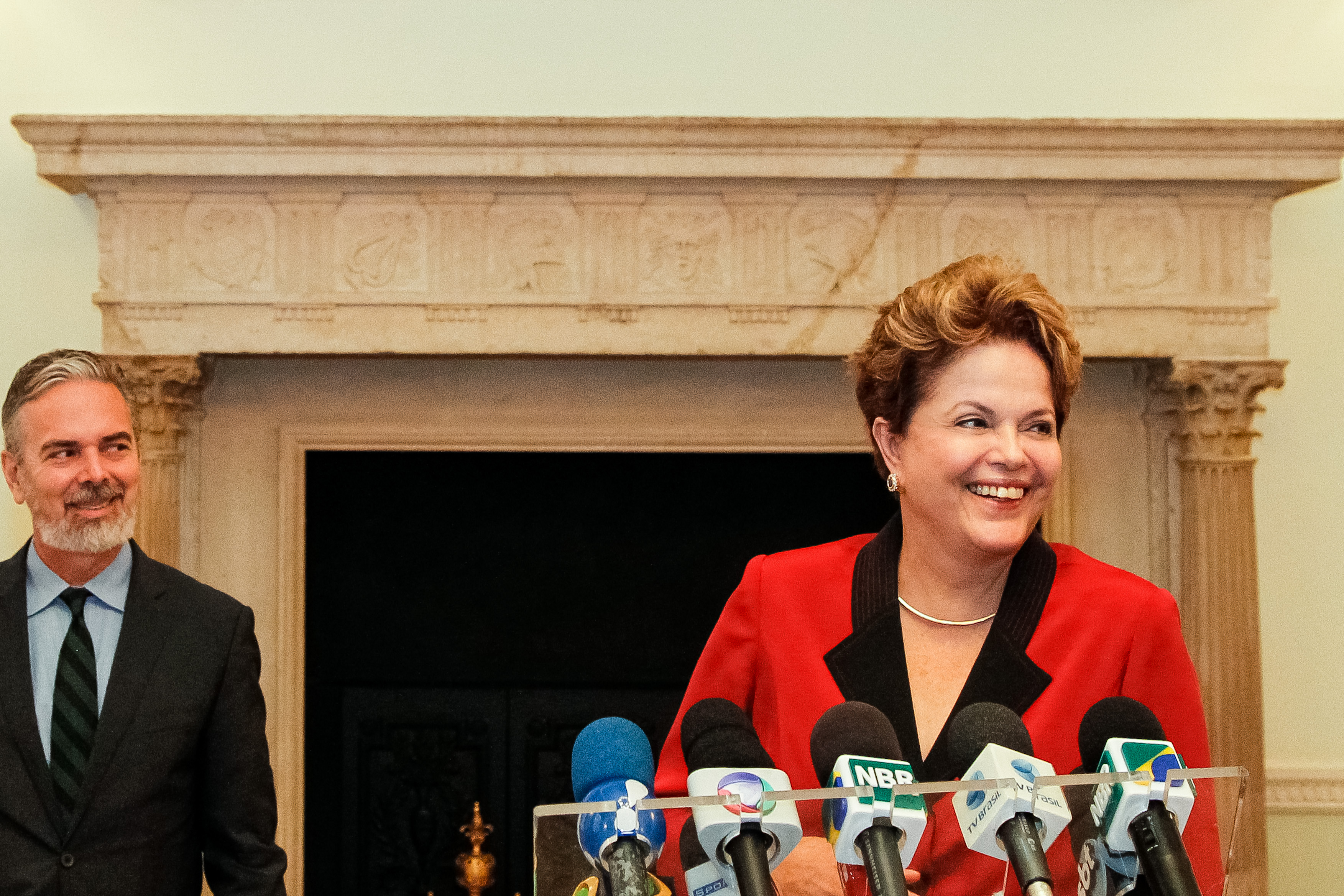 Presidenta Dilma Rousseff durante coletiva de imprensa no Hotel Ritz. Londres - Inglaterra, 27/07/2012