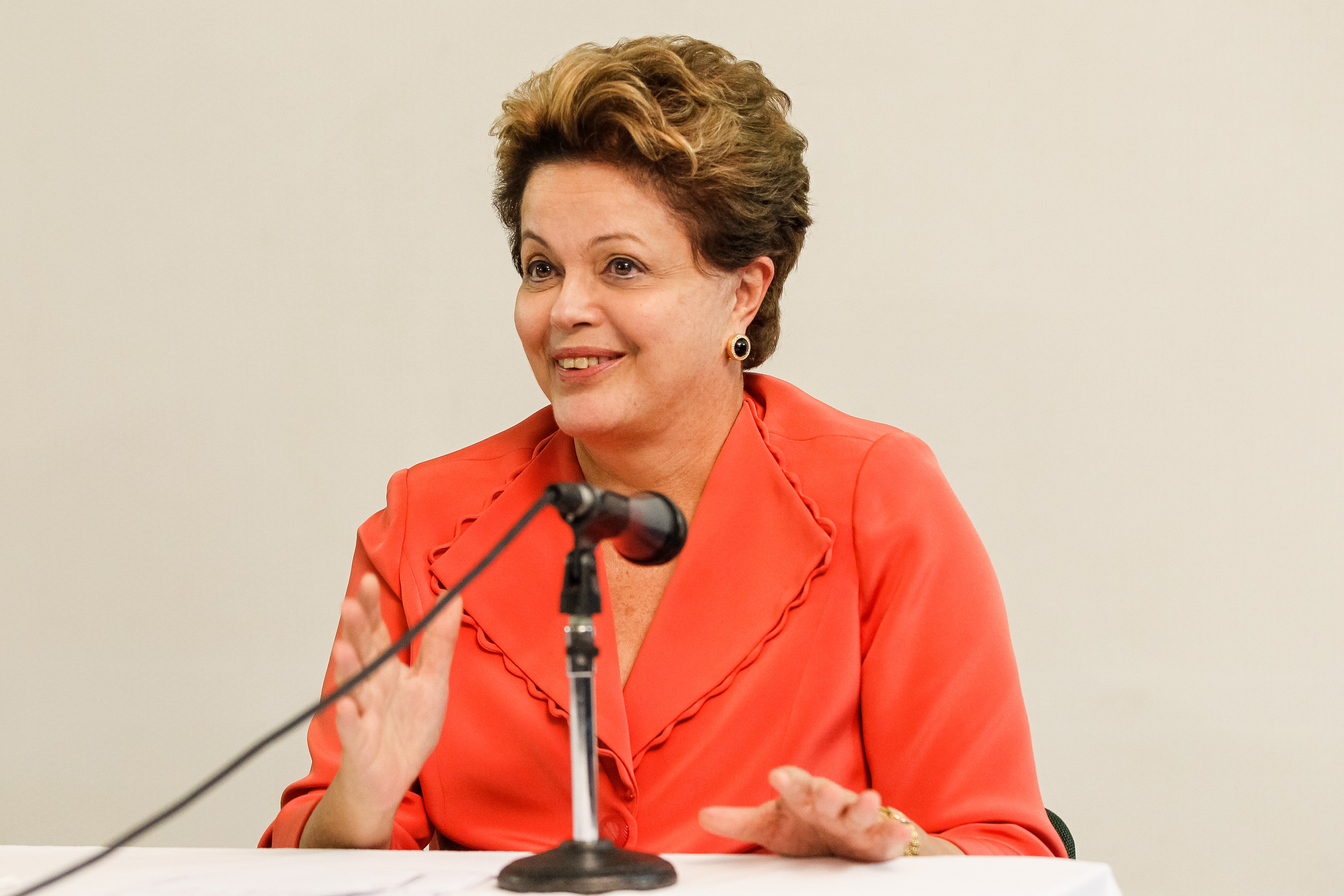 Presidenta Dilma Rousseff durante coletiva de imprensa na Granja do Torto. Brasília - DF, 01/07/2013