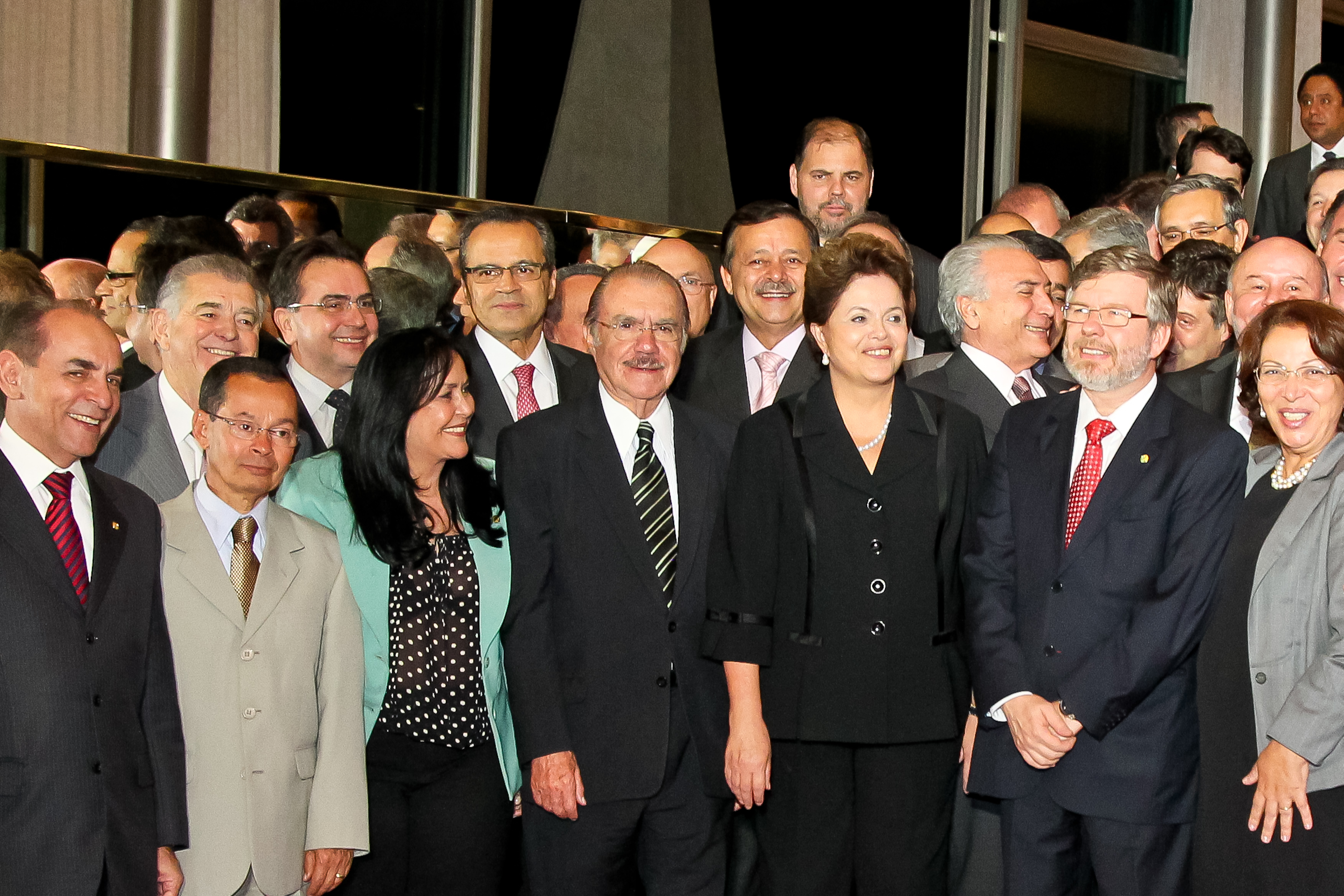 Presidenta Dilma Rousseff durante coquetel, no Palácio da Alvorada, com ministros de Estado, líderes da Câmara dos Deputados e do Senado Federal. Brasília-DF, 13/07/2011  