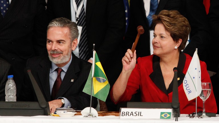 Presidenta Dilma Rousseff durante ato de transmissão da Presidência Pró Tempore do MERCOSUL. Mendoza-ARG, 29/06/2012