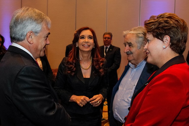 Presidenta Dilma Rousseff e o presidente do Chile, Srº  Sebastián Piñera, durante abertura da cúpula de chefes de estado do MERCOSUL e Estados Associados. Mendoza-ARG, 29/06/2012