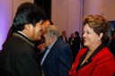 Presidenta Dilma Rousseff e o presidente da Bolivia Srº  Evo Morales, durante abertura da cúpula de Chefes de Estado do MERCOSUL e Estados Associados. Mendoza-ARG, 29/06/2012