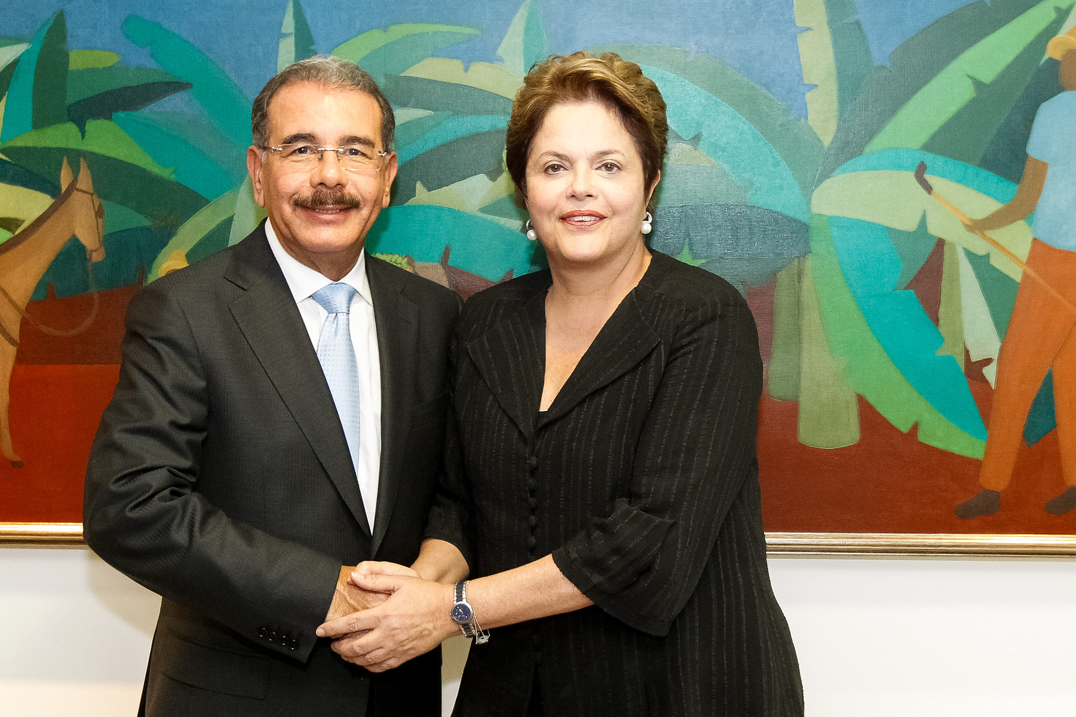 Presidenta Dilma Rousseff durante encontro com Danilo Medina Presidente eleito da República Dominicana. Brasília-DF, 09/07/2012