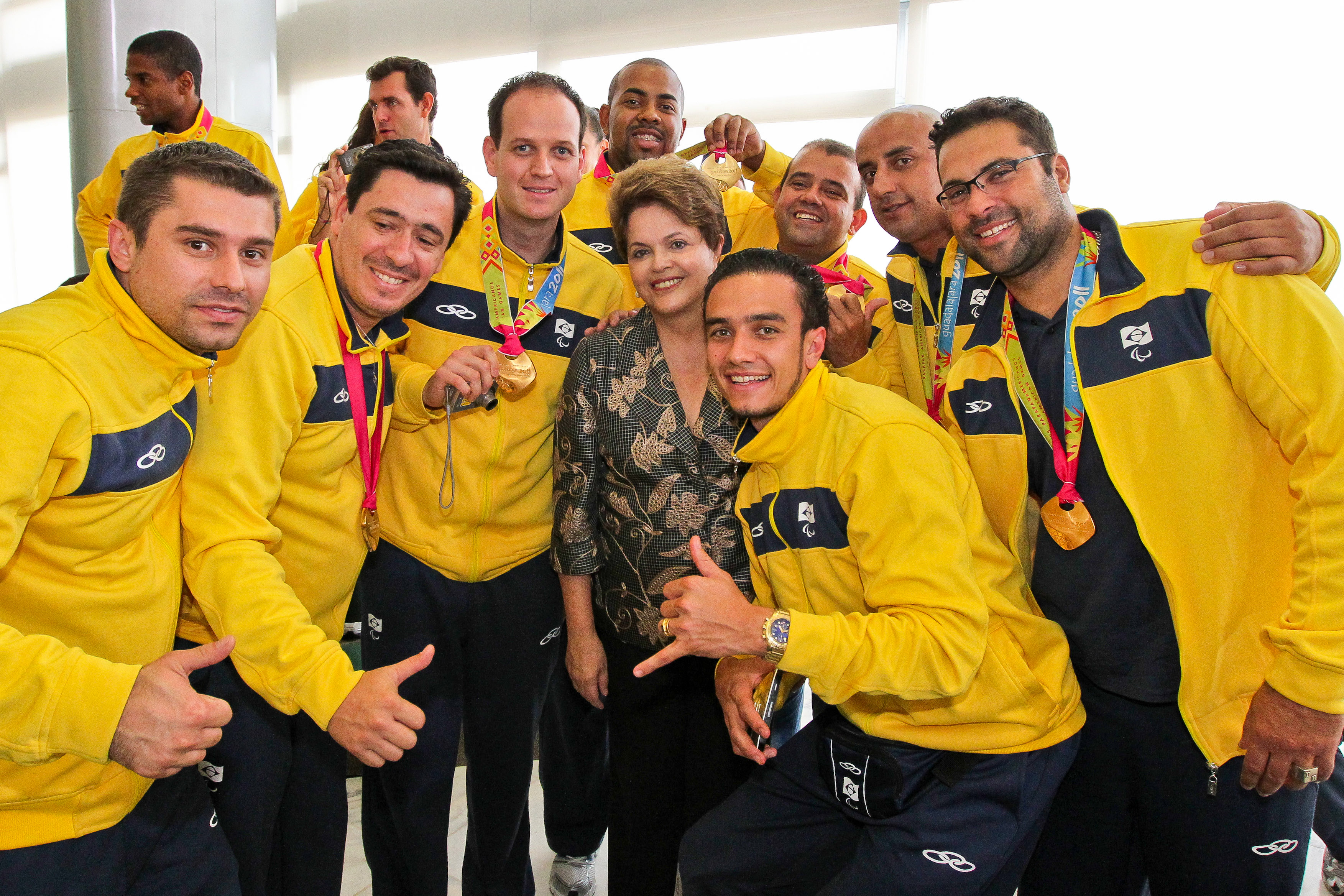 Presidenta Dilma Rousseff recebe delegação brasileira dos Jogos Parapan-Americanos de Guadalajara 2011. Brasília - DF, 24/11/2011