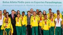 Presidenta Dilma Rousseff recebe a delegação de Atletas Paraolímpicos que participaram do Mundial de Atletismo em Lyon na França. Brasília-DF, 02/08/2013