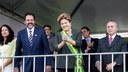 Presidenta Dilma Rousseff durante o desfile cívico-militar de 7 de setembro. Brasília - DF, 07/09/2013