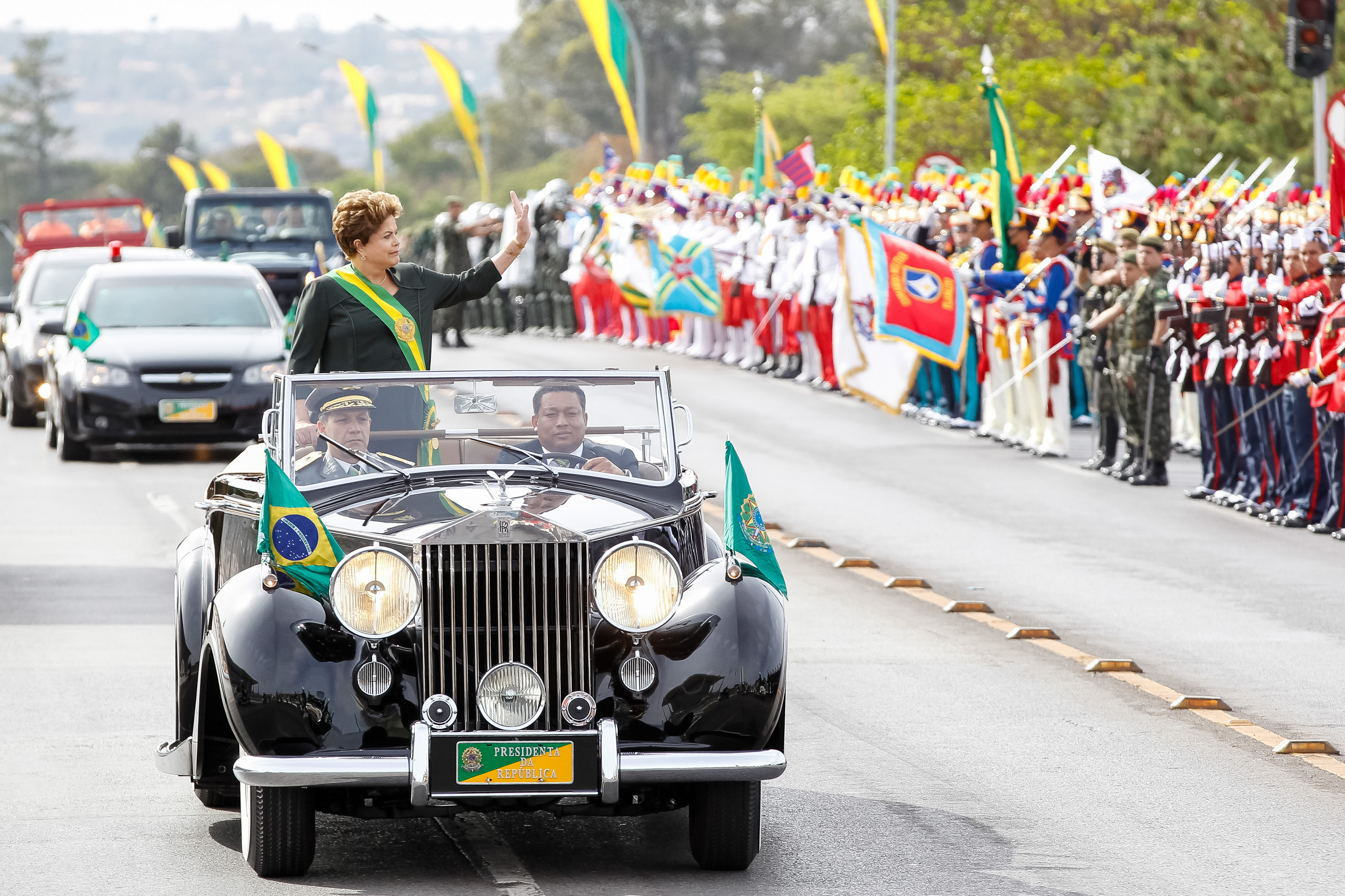 Presidenta Dilma Rousseff durante o desfile cívico-militar de 7 de setembro. Brasília - DF, 07/09/2013