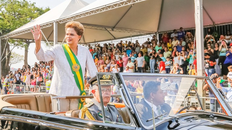 Presidenta Dilma Rousseff durante o desfile cívico-militar de 7 de Setembro em comemoração ao Dia da Independência. Brasília-DF, 07/09/2015