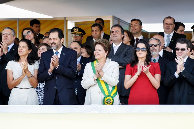 Presidenta Dilma Rousseff durante o desfile cívico-militar de 7 de Setembro. Brasília-DF, 07/09/2012