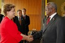 Presidenta Dilma Rousseff durante reunião bilateral com Sr. Manuel Pinto da Costa Presidente de São Tomé e Príncipe, na III Cúpula América do Sul - África . Malabo, Guiné Equatorial 22/02/2013