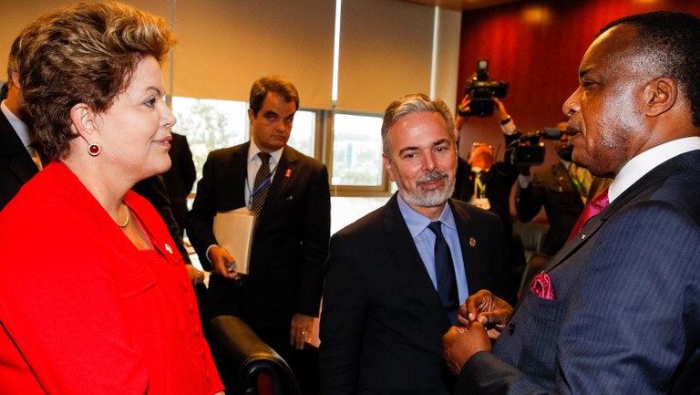 Presidenta Dilma Rousseff durante encontro com o Presidente do Congo (Brazzaville), Denis Sassou-Nguesso. Adis Abeba - Etiópia, 25/05/2013