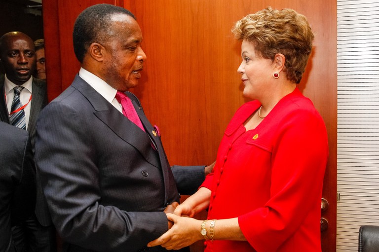 Presidenta Dilma Rousseff durante encontro com o Presidente do Congo (Brazzaville), Denis Sassou-Nguesso. Adis Abeba - Etiópia, 25/05/2013
