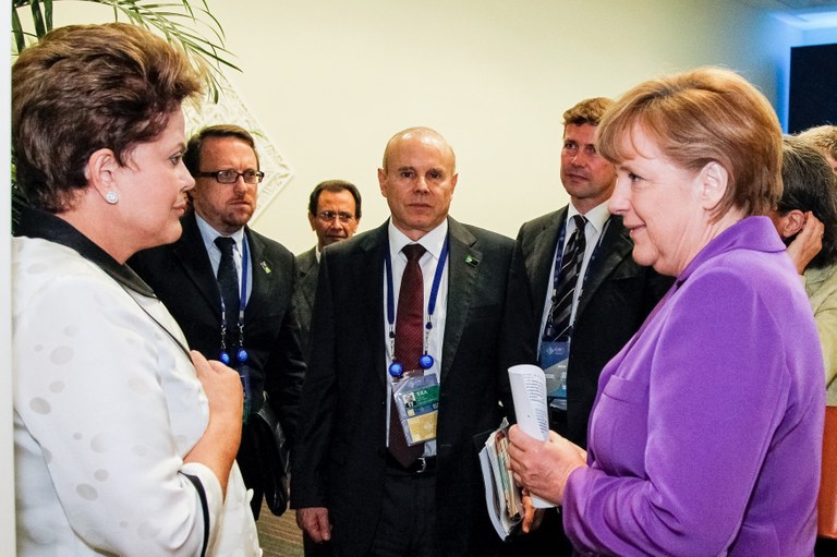Presidenta Dilma Rousseff durante encontro com a chanceler alemã, Angela Merkel. Los Cabos - México, 19/06/2012