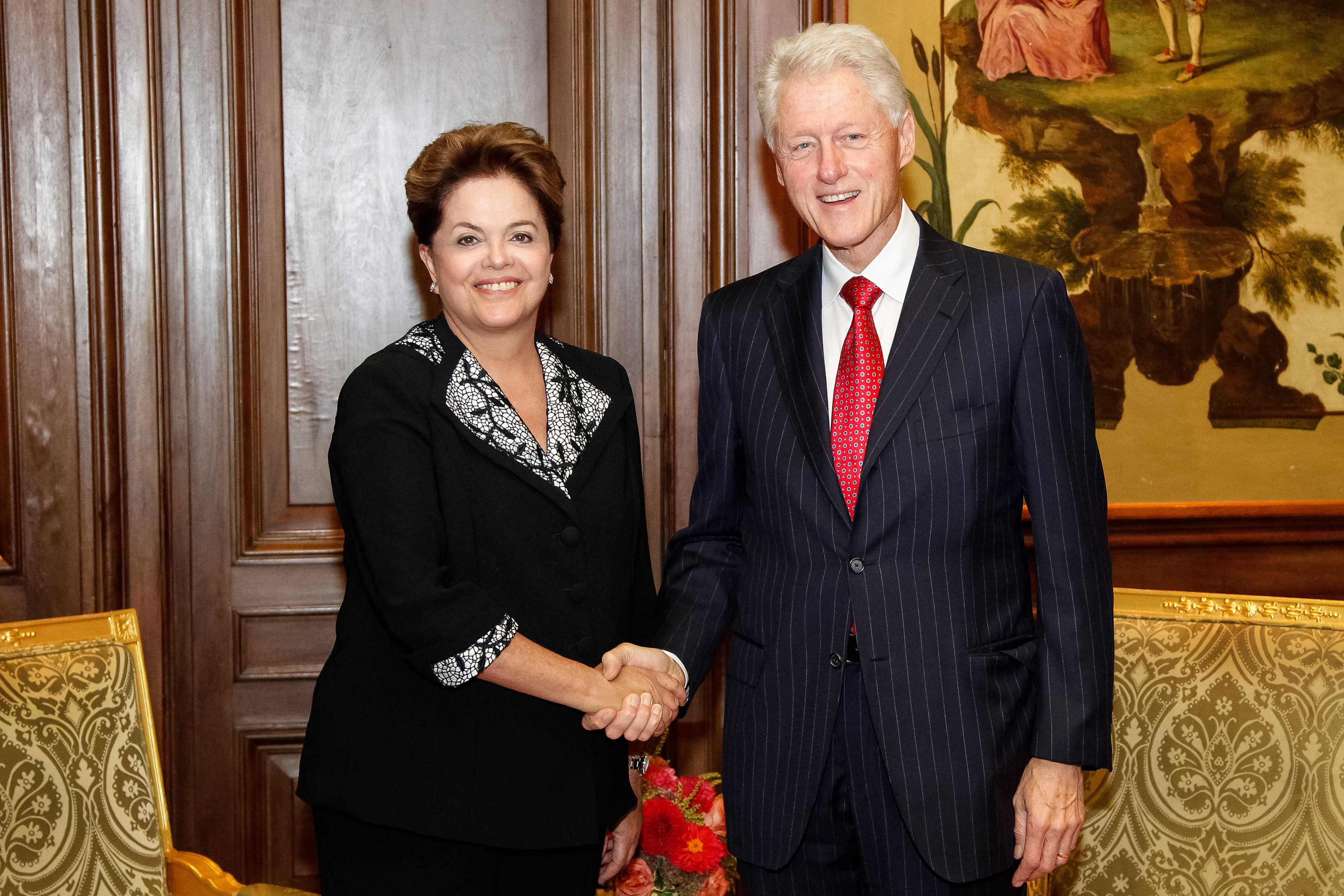 Presidenta Dilma Rousseff durante encontro com Bill Clinton. Nova Iorque - EUA, 25/09/2012