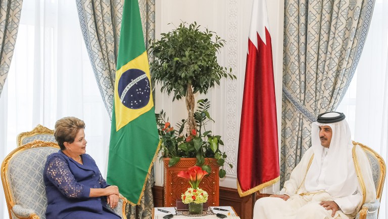 Presidenta Dilma Rousseff durante encontro com o Emir do Catar, Xeque Tamim bin Hamad Al Thani. Doha-Qatar, 12/11/2014