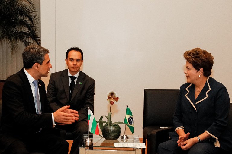 Presidenta Dilma Rousseff durante encontro com o presidente da Bulgária, Rosen Plevneliev. Rio de Janeiro - RJ, 22/06/2012