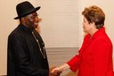 Presidenta Dilma Rousseff durante encontro com o presidente da Nigéria, Goodluck Jonathan. Rio de Janeiro - RJ, 20/06/2012